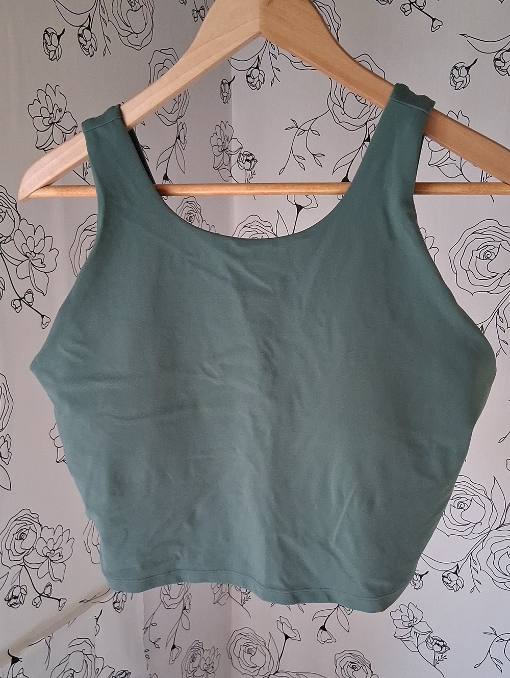 Free Fly Appareal All Day Tank Scoop Neck Sports Bra - Green XL